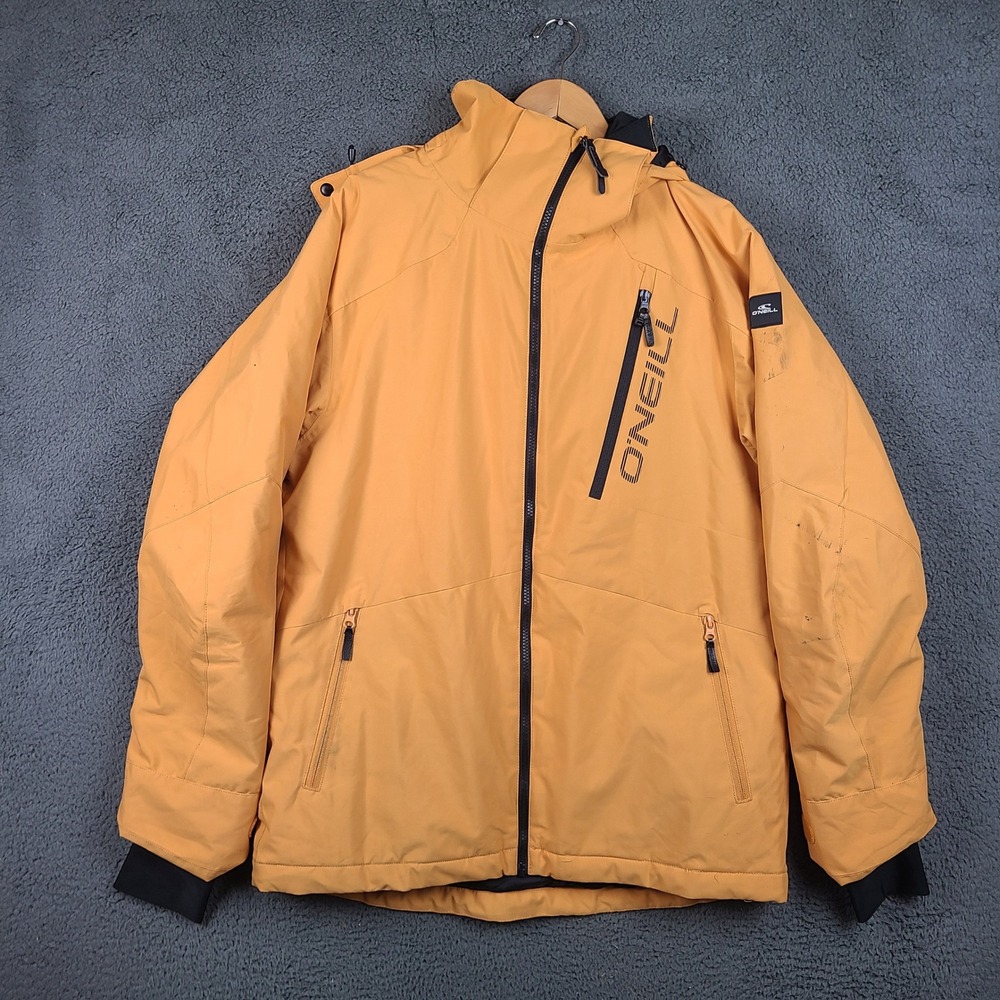 O'Neill Hyperdry Mens Ski Snowboard Jacket Orange 10K Waterproof Large